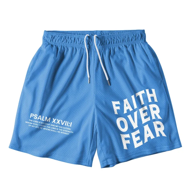 Faith Over Fear Blue Short