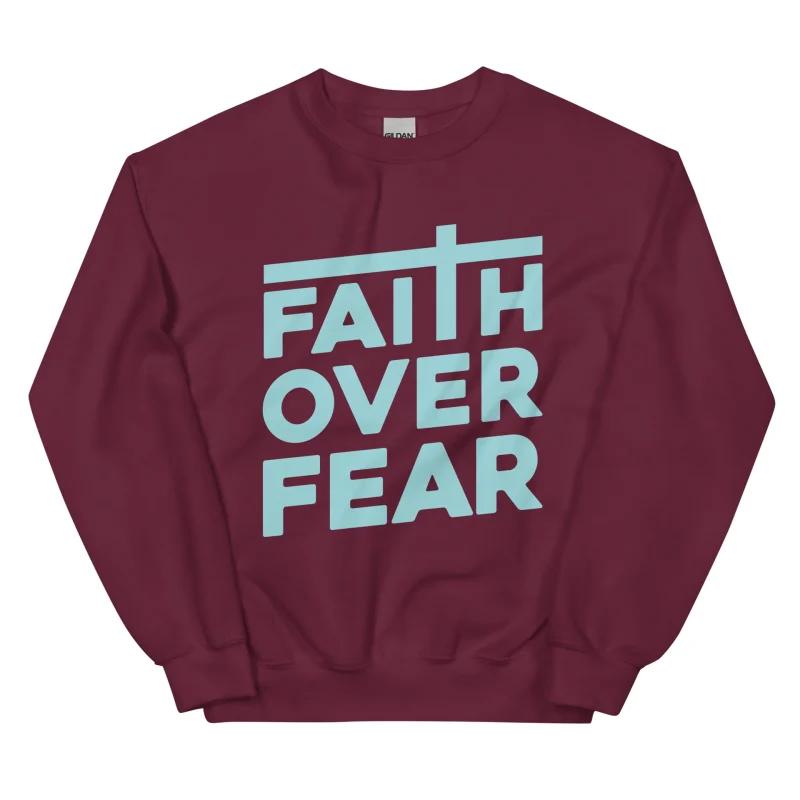 Faith Over Fear Brown Sweatshirt